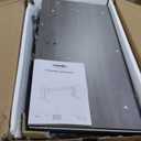 Tribesigns 63 Inch Executive Desk with File Cabinet, L Shaped Office Desk with Drawers and Storage Shelves, Business Furniture Set Workstation for Home Office, Gray and Black