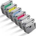 6Pk P Touch M Tape Work with PT-65 PT-70 PT-70BM PT-M95 PTM95 Replace with Brother P Touch M Tape 12mm 0.47 M-K 131 M-K231s 431s 531s 631s 731s for Brother PTouch PT-45 PT-80 PT-90,8m 26.2ft