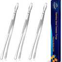 JETKONG 3 Pcs 12-Inch Cooking Tweezer Tongs Food Tweezers for Kitchen and Barbecue (12 12 12 Inch, Silver)