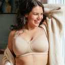 Playtex Women's 18 Hour Minimizer Smoothing Full-Coverage Wireless T-Shirt Bra with Mesh Trim, 40DDD