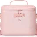 Lockable Lunch Box Bag Women Girls - Insulated Waterproof Leakproof Lightweight Reusable Cooler with Combination Lock for Work - Back to School Teacher Mothers Day Christmas Birthday Gifts (Pink)