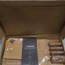 Astercook Deep-Carbonized Bamboo Cutting Boards for Kitchen with Wood Storage Stand, Reversible Charcuterie & Chopping Boards with Juice Grooves and Easy-Grip Handles, Knife-Friendly, Kitchen Gift