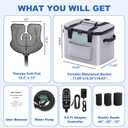 Ice Machine for Knee After Surgery, Portable Cold Therapy Machine, Knee Replacement Recovery System with Programmable Timer, 3 Speeds & 18 Hours Cooling, Pain Relief for Injuries Recovery