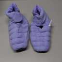 REVIX Microwavable Foot Warmers, Heated Booties for Cold Feet & Discomfort Relief, Microwavable Slippers with Adjustable Fit and Non-Slip Sole for Women & Men, Purple S