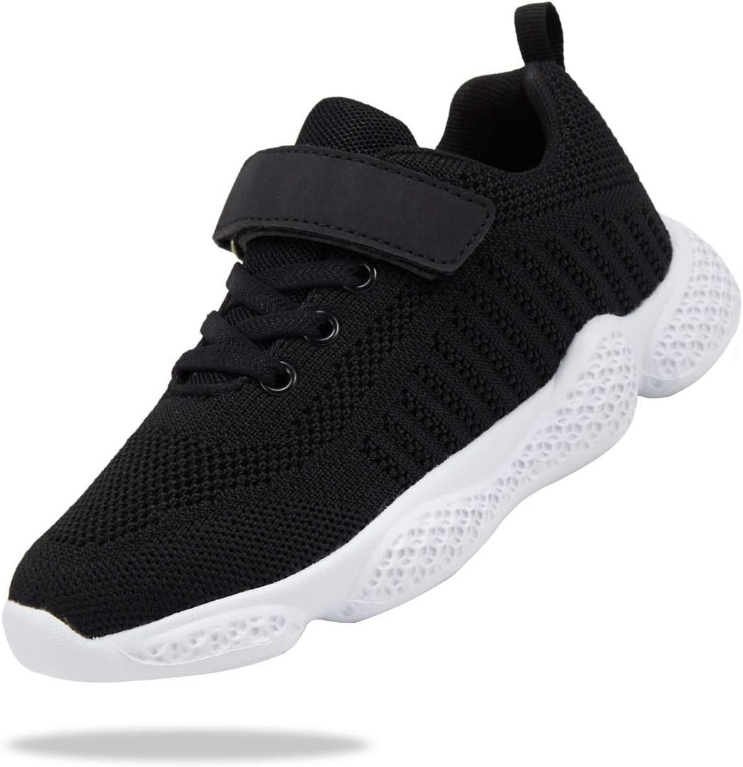 Santiro Boys Shoes Girls Kids Sneakers Tennis Running Shoes (12.5 Little Kid, Black)