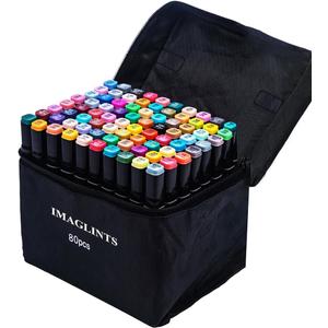 Alcohol Markers 80 Colors with Base Drawing Pen Dual Tip Art Markers for Sketch Anime Illustrations