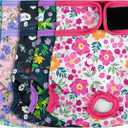 5 Pack Reusable Diapers for Doggie, Highly Absorbent Dog Diapers Female for Pet with Incontinence or Frequent Urination, Medium Dog Diapers Female, Flowers