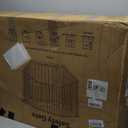 150" Extra Wide Baby Gate, Play Yard Child Safety Gate, Dog Gates with Auto-Close Door, Double Locking System for The House Doorways, Fireplace, Kitchen, 6-Panels, 30" Tall (White)