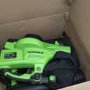 Greenworks 48V (24V x 2) Cordless Brushless Leaf Blower/Vacuum (520 CFM / 240 MPH) with Bag, Powerful & Efficient for Yard Debris Cleanup, Includes (2) 4.0Ah Battery & Dual Port Charger