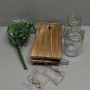 Rustic Wall Sconces, Mason Jar Sconces, Farmhouse Home Decor, LED Fairy Lights, Green Fake Plant, Interior Decoration Warm Toned Lighting (2 Pack)