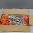 20 Bundles Artificial Fall Flowers Outdoor UV Resistant Fake Flowers No Fade Faux Plastic Plants Garden Porch Window Box Decorating (Fall Brown)