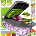 MÜELLERHOME Pro-Series 8 Blade Egg Slicer, Onion Mincer Chopper, Slicer, Vegetable Chopper, Cutter, Dicer, Vegetable Slicer with Container