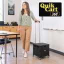 dbest Products Quik Cart 360 Collapsible Rolling Crate on Wheels - Black