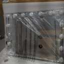 Black Hollywood Vanity Mirror with Lights, 15 Dimmable Bulbs, 3 Color Lights,Make Up Lighted Mirror, Aluminum Metal Frame, USB Charging Port（23" x 18"）