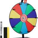 12 Inch Spinning Wheel for Prizes, Spinning Wheel for Prizes, 10 Slots Spinner with Stand, Spin The Game for Parties, and Classroom Activities