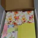 Small Floral Gift Boxes with Ribbons (20 Pack) 4 x 3.2 Cute Flower Decorative Mini Treat Boxes, Printed Spring Wildflower, Pretty Tea Party Favors, Diwali, Candy, Mithai Indian Sweets, Bulk, Empty