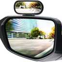 Blind Spot Mirrors adjustable Rearview Mirror Baby Car Mirrors,Strong Adhesive HD Glass Convex,stick on Side mirror or inner mirror or anywhere else (Black frame, 2 PCS)