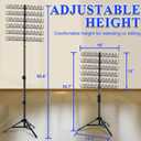 Braiding Hair Rack Standing with 120 Pegs, Height Adjustable 2-Side Hair Divider Metal Hair Braiding Separator Stand, Black