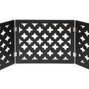 Indoor/Outdoor Solid Wood Starlight Design Freestanding Foldable Adjustable 3-Section Pet Gate