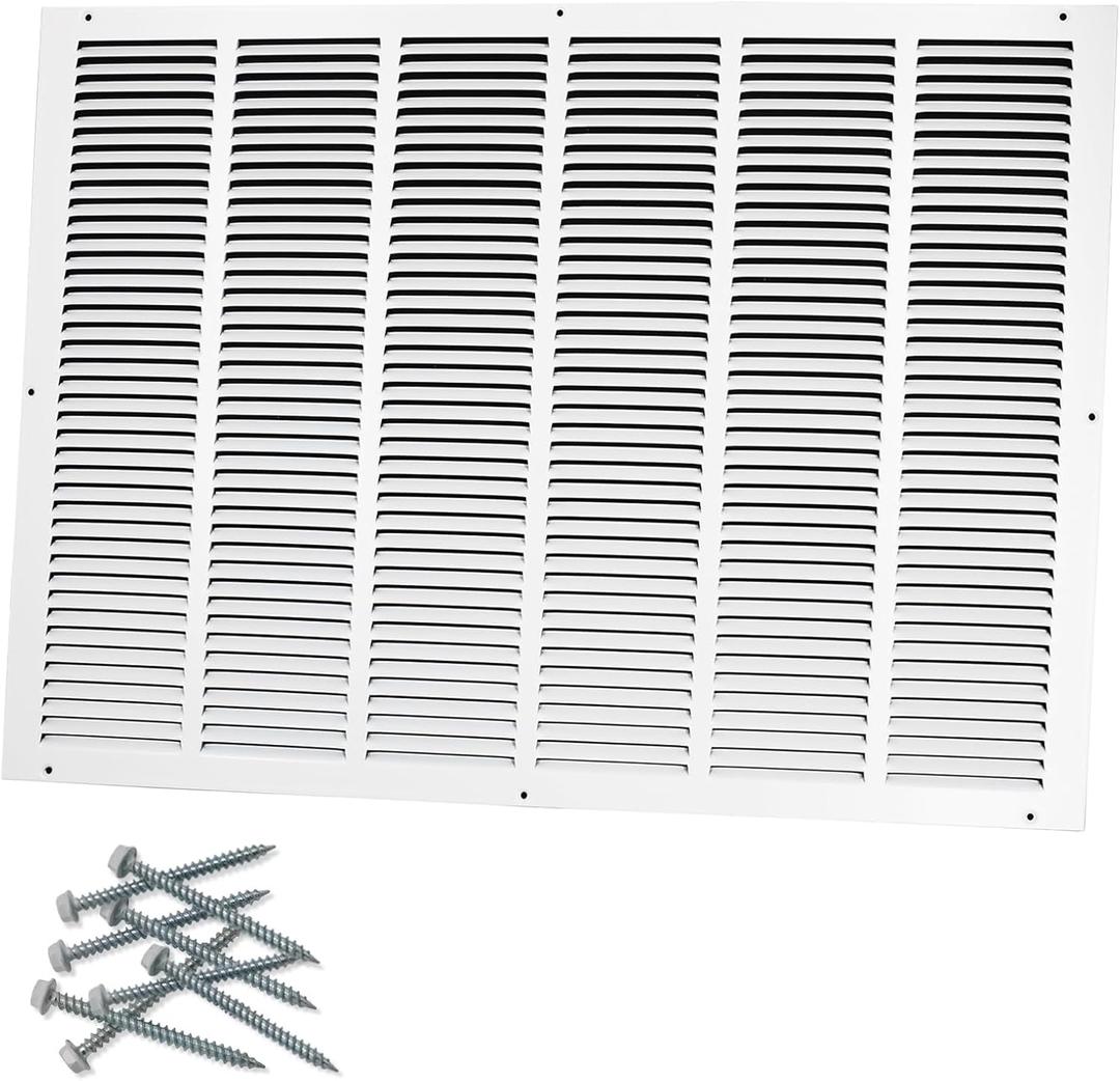 Howeall 30"W x 20"H [Duct Opening Size] Steel Return Air Grille, Air Return Vent Cover for Ceiling and Sidewall - HVAC Air Vent Covers - [Outer Dimensions: 31.75"W x 21.75"H]
