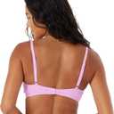 Roxy Women's Love Knot Bikini Top UPF 50+, Quick-Dry, Removable Pads, Swimsuit Top, Surf & Beachwear (Pink), XS