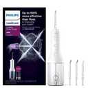 Philips Sonicare Power Flosser 3000 Cordless, Oral Irrigator Quad Stream technology and whisper quiet, White, HX3826/21