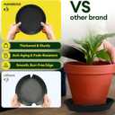 Maygrove 6 Pack Plant Saucer, 8 10 12 inch Plant Saucers for Indoor, Heavy Duty Plastic Plant Trays for pots, Grow Bags, Bird Baths, Flower Drip Trays for Indoor and Outdoor Uses (10", Black)