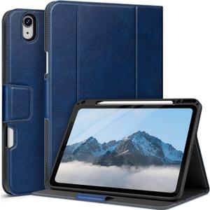 auaua Case for iPad Air 13 inch (M3/M2) 2025/2024, with Pencil Holder and Pocket, Multiple Viewing Angles, Magnetic Closure, Auto Sleep/Wake (Blue)