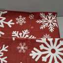 Drydiet Christmas Area Rug Xmas Snowflake Washable Non Slip Rug, Red White Xmas Winter Door Mat Holiday Decor Carpet for Living Room Bedroom Dining Room Kitchen Bathroom Hallway (3 x 5 Feet)