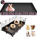 DZWLKJ Guinea Pig Cage Liner,Washable Tarp Bottom Base,Cherry Graphic ,24"x48", Reusable for Rabbit, Chinchilla, Hedgehog, Ferret & Other Small Animals.