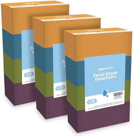 Amazon Basics Facial Tissue, 2-Ply | 13 Packs of 160