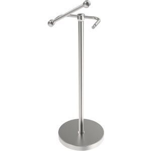Toilet Paper Holder Stand, Post Pivoting Design Free Standing Toilet Paper Holder, SUS304 Stainless Steel Toilet Paper Roll Holder, Heavy Stable Base (Brushed Nickel)