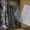 Ravinte 18 Pack 6-3/8 inch Cabinet Pulls Matte Black Stainless Steel Kitchen Cupboard Handles Cabinet Handles 4 Hole Center