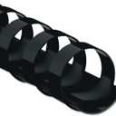 Fellowes Binding Combs Plastic Black 5/8 Inch 25 Pack (52324)