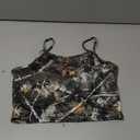 SOLY HUX Girl's Summer Camisole Tops Spaghetti Strap Boho Vacation Sleeveless Fitted Crop Vest Shirts Black Camo 10Y