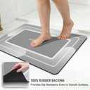 2 x jkddrep Non-Slip Bath Mat, 16x24 Inch Quick Drying Rubber Backing Rug