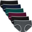 INNERSY Womens Underwear Cotton Hipster Panties Regular & Plus Size 6-Pack (X-Large, Contrasting Dark Vintage)