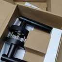 Amerdeco 4 Pack Matte Black Door Handles Interior,Knurled Privacy Door Handles with Lock,Heavy Duty Black Door Lever for Bedroom or Bathroom,Reversible Keyless for Left Right Handed Doors AM0033