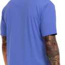 Men's Golf Polo Shirts UPF 50+ Short Sleeve Dri Fit Polos Stretch Performance Collared Golf Casual Work Business Wear (Blue)