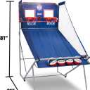 Pop-A-Shot - Dual Shot Sport | Arcade Basketball Game for Home | Paddle Scoring Hoop, 10 Game Modes, 4 Balls | Foldable for Easy Storage | Fun for All Players, Blue