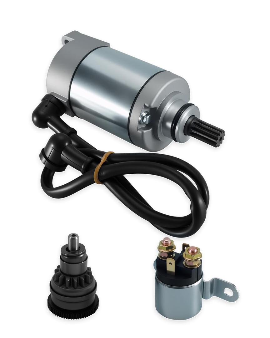 Starter Motor Set Fit for Can-Am Outlander 330 400 450 All Models 2003-2023 Replace 420-684-280 420-684-282 420-684-283 420684280 420684282 420684283 18823 57-2734 410-54079, Starter Motor, Relay