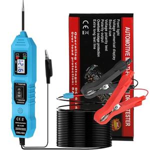 Power Circuit Probe Tester, 6V/12V/24V DC Circuit Tester Automotive, Multifunctional Car Electric Circuit Tester Power Fuse & Voltage Tester Light, Short Circuit Breake Finder Electrical Tools, Blue