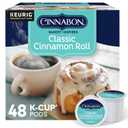 Cinnabon Classic Cinnamon Roll Keurig Single-Serve K-Cup Pods, Light Roast Coffee, 48 Count (EXP 07/07/27)
