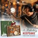 3 x Christmas Drum Ornament 2025 - Wooden Drum Set Ornaments for Christmas Tree - Drummer Gifts for Men, Women, Unique Musical Instruments Gifts for Drummers, Band, Musicians, Friends