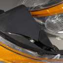 Headlight Compatible with Nissan Sentra 2007 2008 2009 Headlight 2007-2009 Headlamp Chrome Housing Amber Reflector Replacement Pair Left and Right