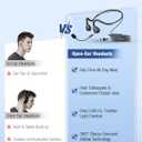 Open Ear Headphones - USB Wired Headset with Microphone for PC, Comfortable Computer Headset with Noise Cancelling & Crystal Clear Calls for Call Center, MS Teams, Skype, Webinars and More