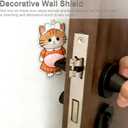 Sweet & Cool Pet Belly Door Bumper Sticker - 6 Pieces Set, Decorative Wall Shield with 3D Squeeze Stomach Design for Door Knob Protection
