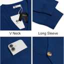 Runcati Mens Cardigan Sweater V Neck Button Down Sweaters Long Sleeve Lightweight Fall Knit Outwear with Pockets (S)