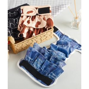 Reusable Dog Diapers Female Washable, Premium Doggie Diaper for Dogs, Pack of 3, Highly Absorbent Dog Diaper for Heat, Incontinence and Puppy Training (M)