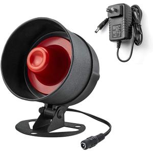 KERUI Wireless Loud Siren Host,Indoor/Outdoor Waterproof Horn up to 115dB for Home Security Alarm System,Can't Work Alone,Have to Work with KERUI Sensors as Home Garage Shed Alarm System